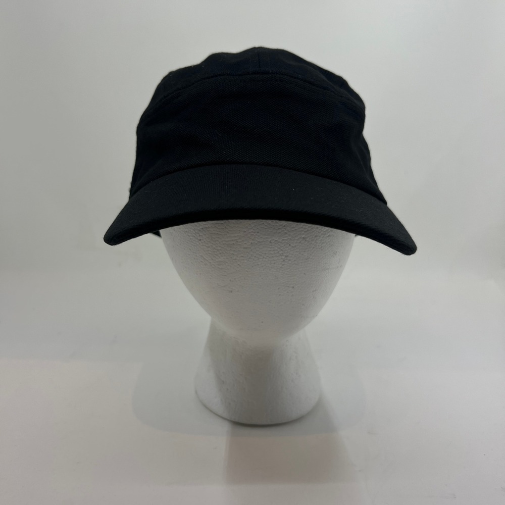 Lacoste Cap Women S/M Black Tie Back Pique Cotton Logo‎ Hat Vintage NWT